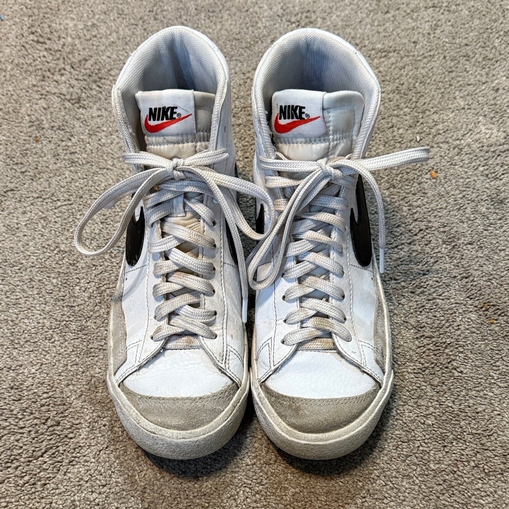 Nike White Blazer Sneakers Size 6.5 Y